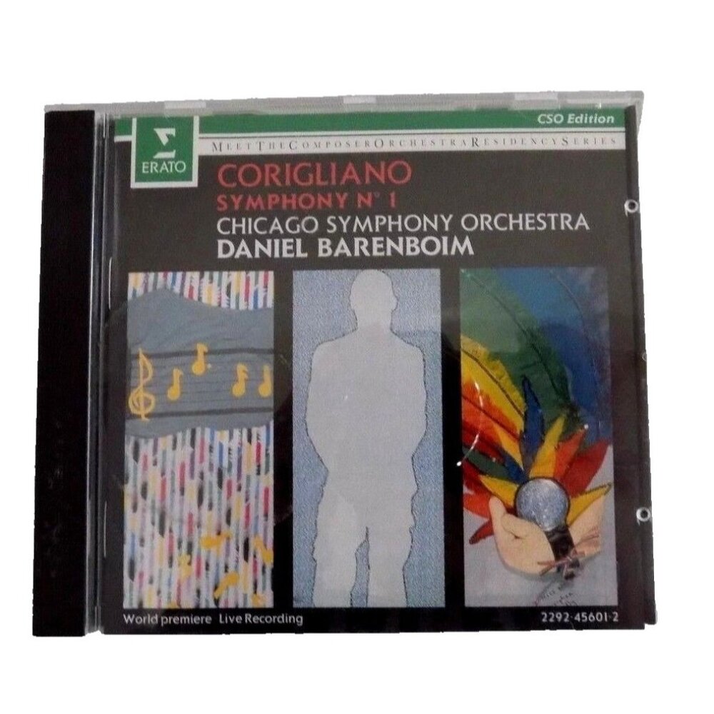 John Corigliano CD Live Recording Chicago Orchestra Symphony No 1 1991 Erato USA